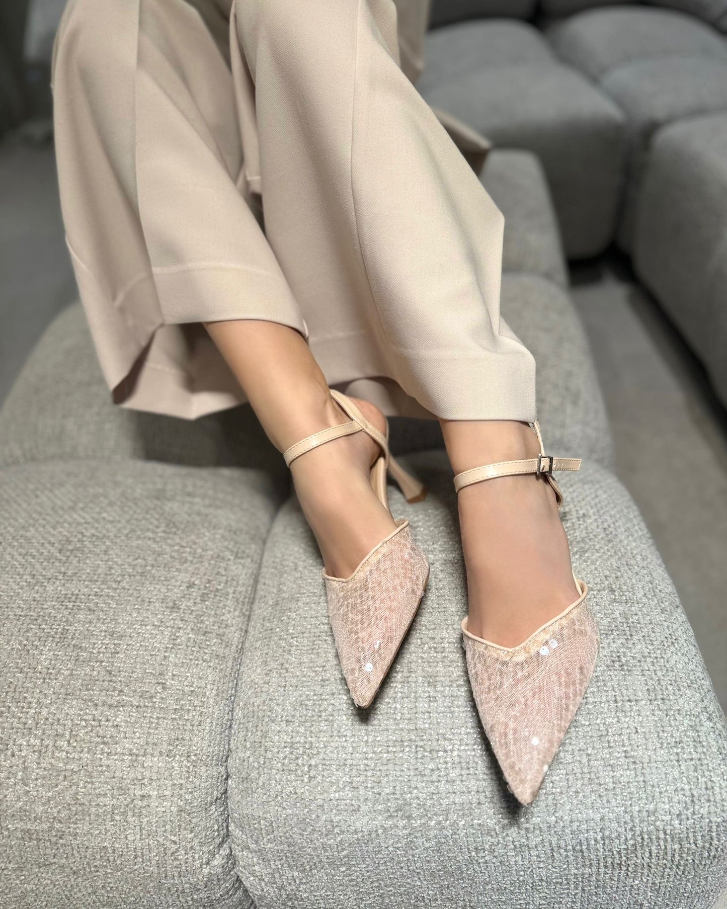 Slingback Viviana Beige