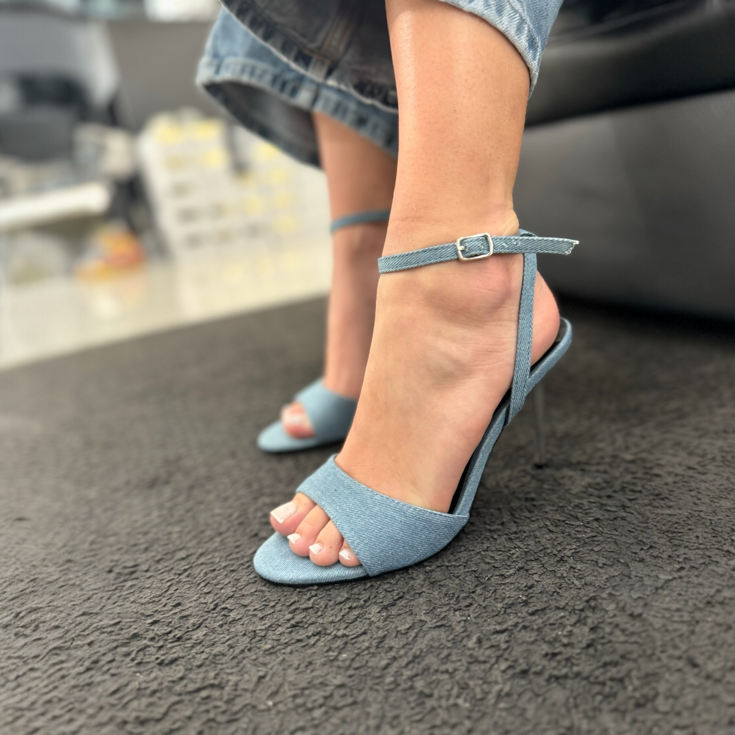 Sandali Kendra Jeans Chiaro