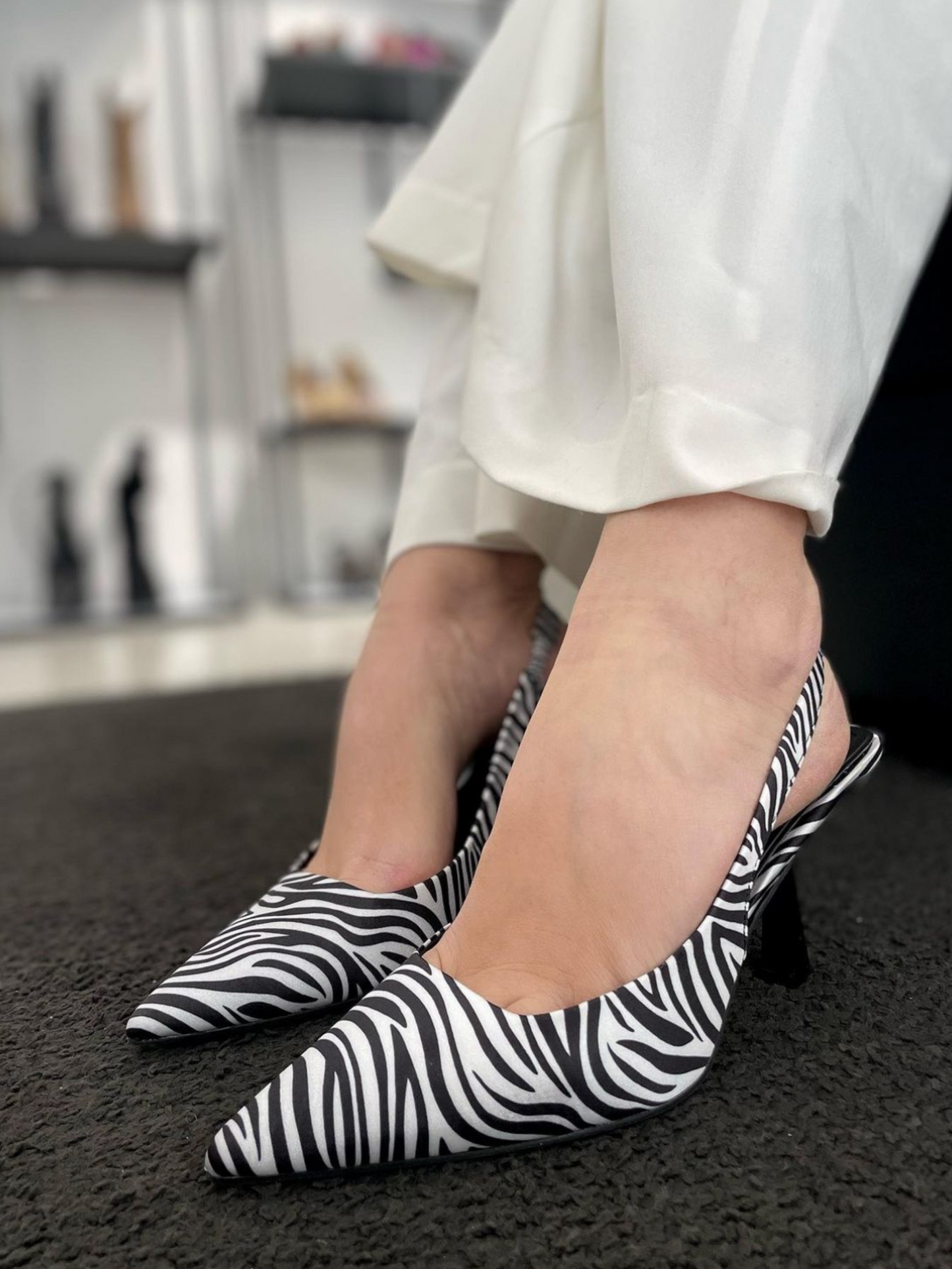 Slingback Alicia Zebra