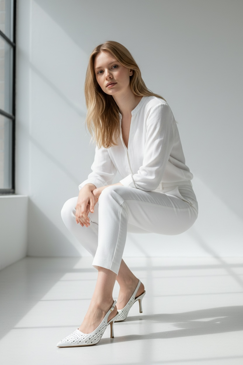 Slingback Vivian White