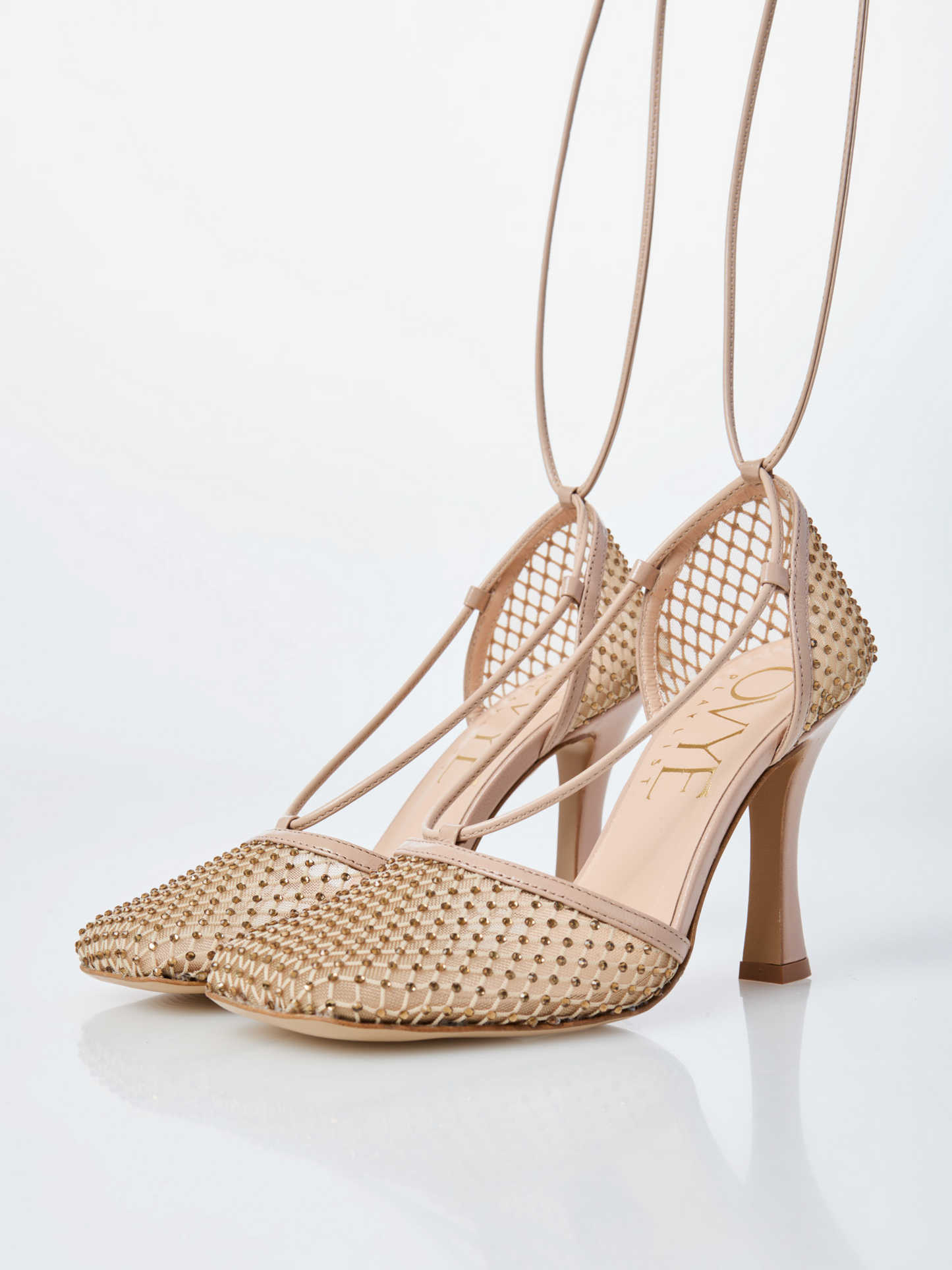 Sandali Ovyè Rete Strass Mekong Nude