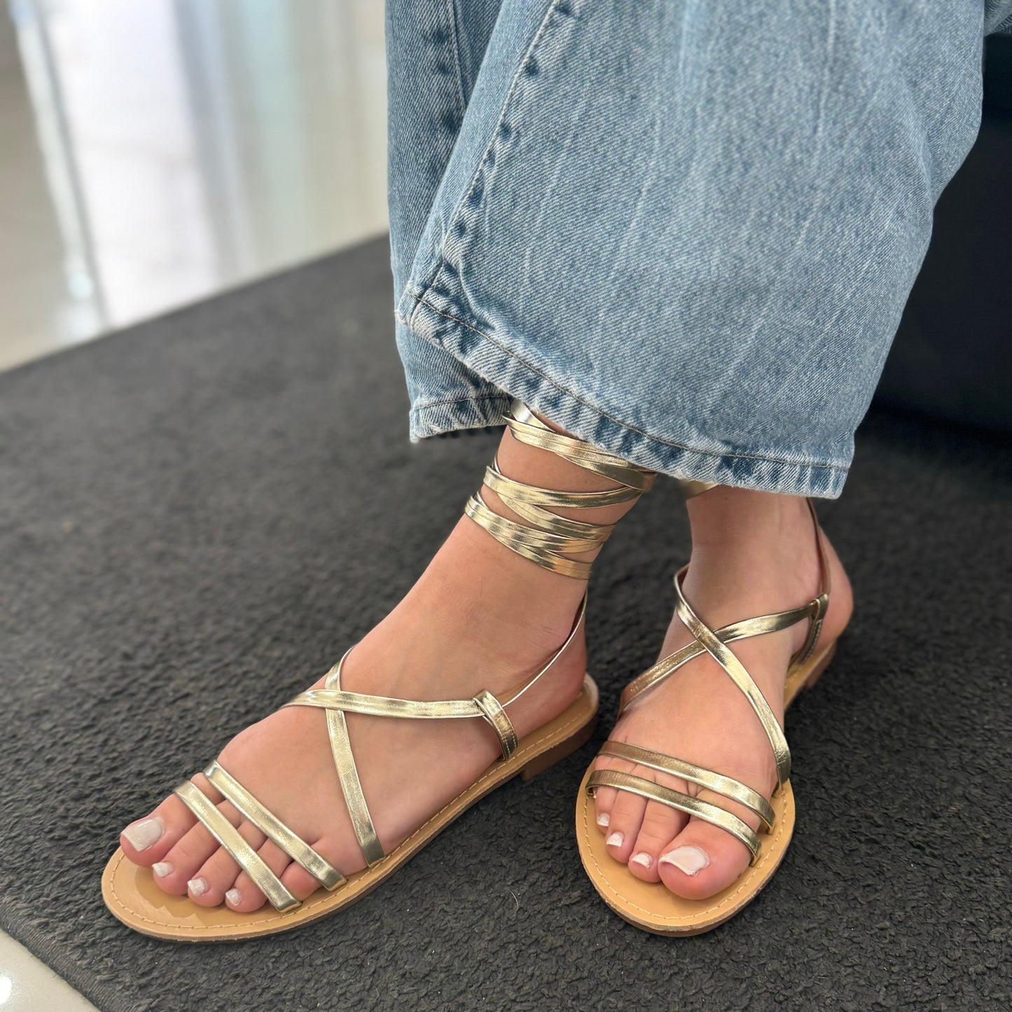 Sandali Milena Gold