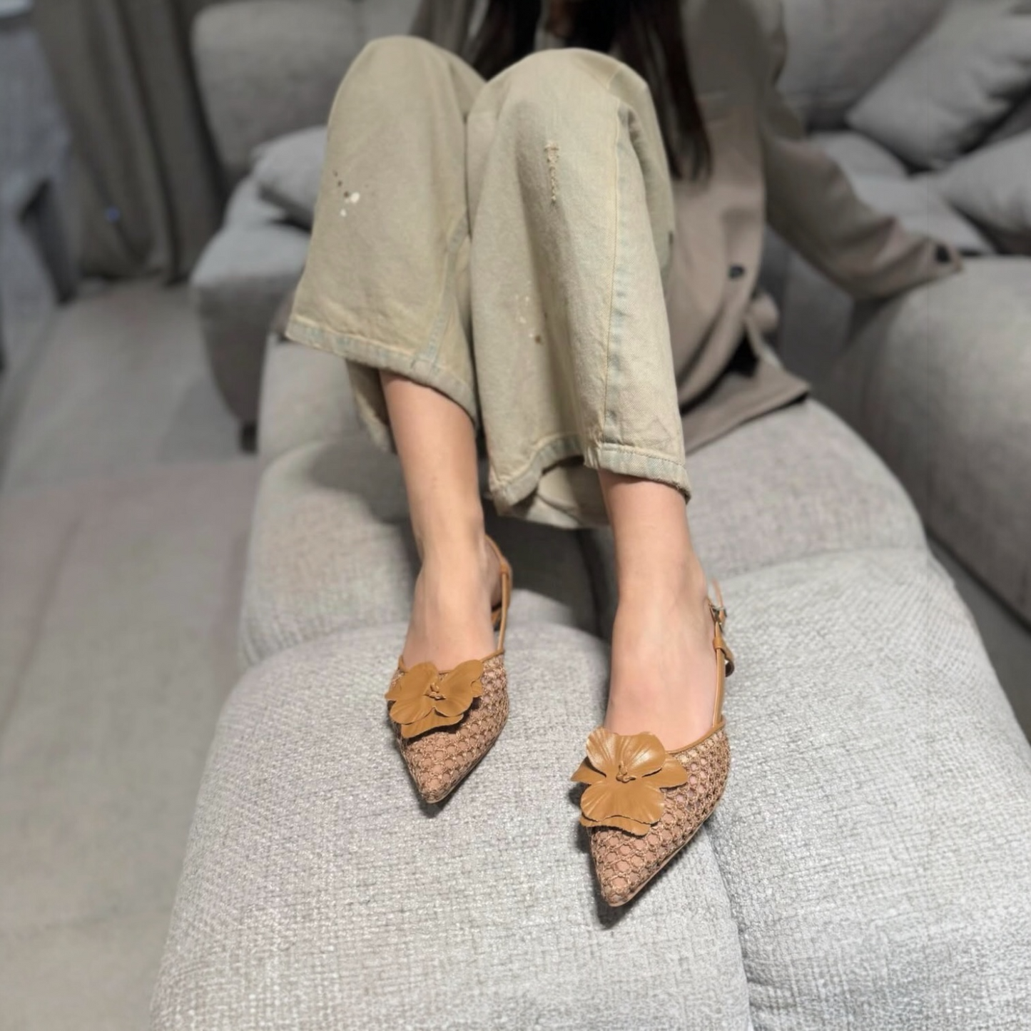 Slingback Patty Brown