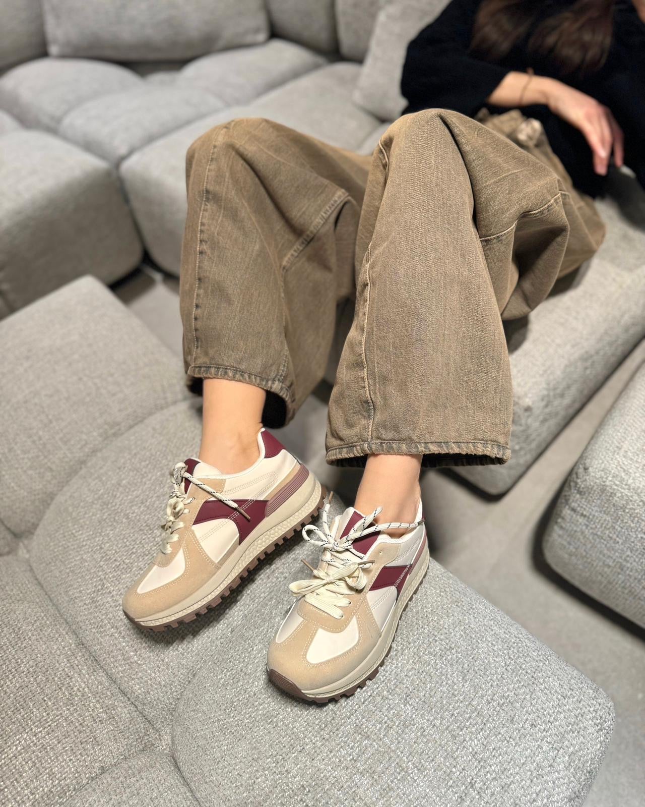 Sneakers Lara Beige-Bordò