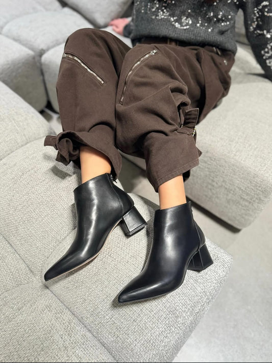 Stivaletto Lia Diva Vera Pelle Black