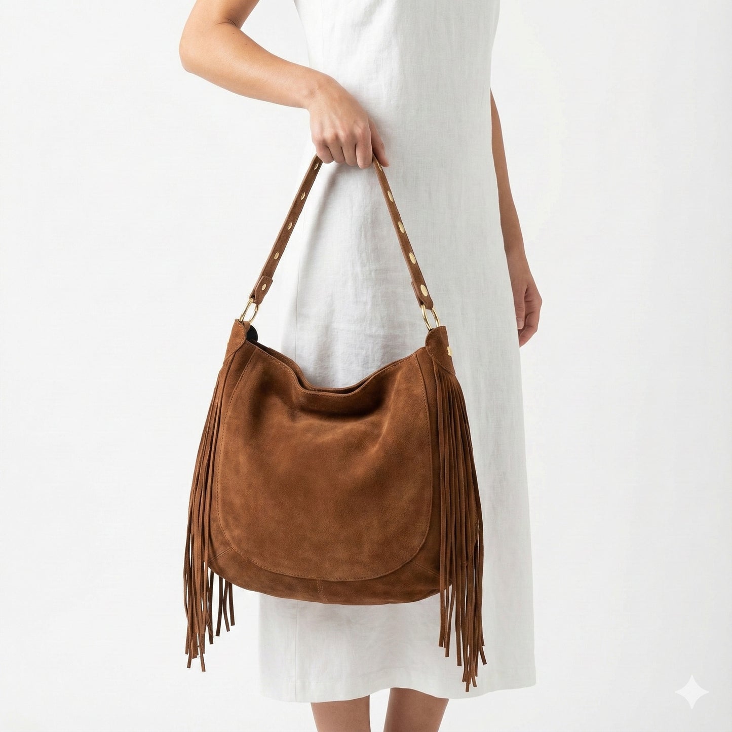 Borsa Sara Brown Vero Camoscio