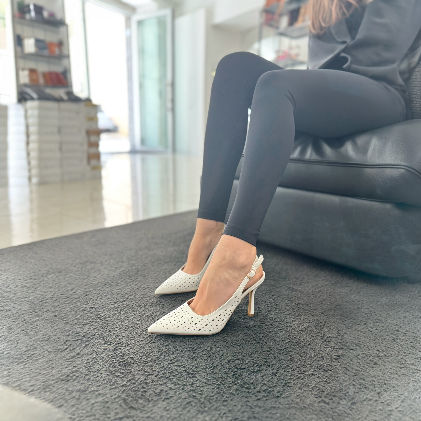 Slingback Vivian White