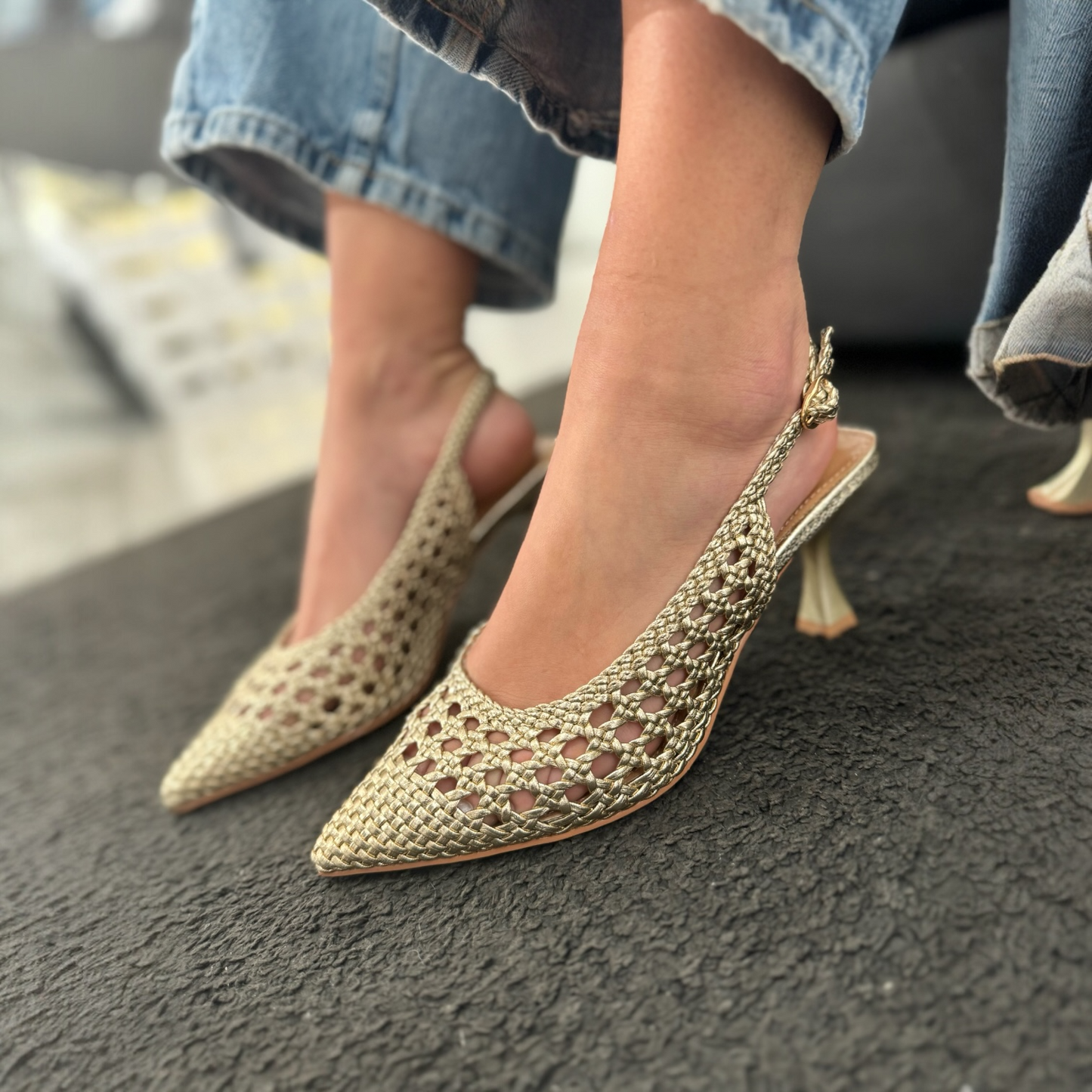 Slingback Positano Gold