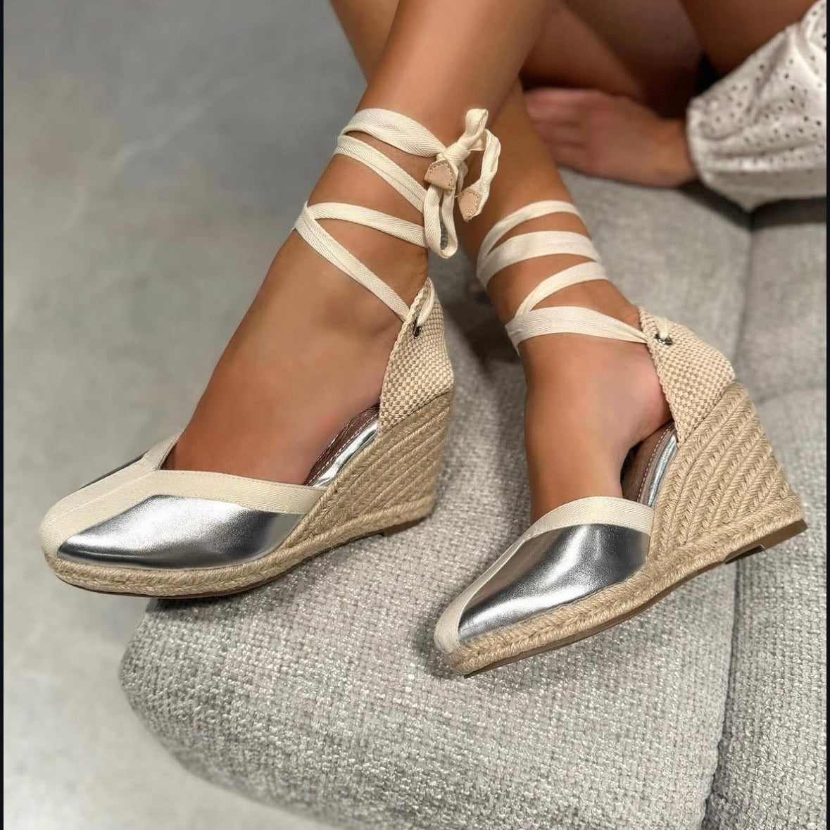 Espadrillas Azarey Silver