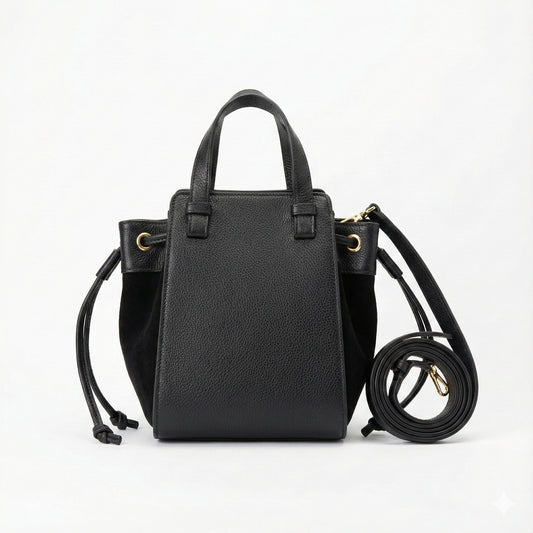 Borsa Sacco Cleria Vera Pelle Black