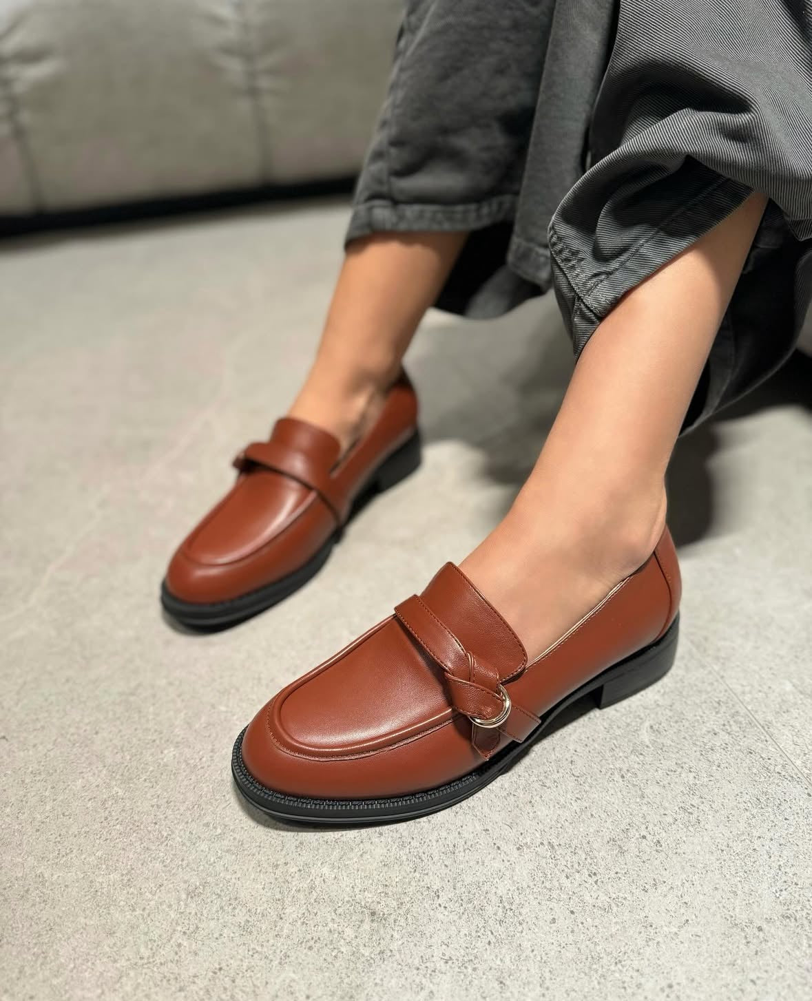 Mocassino Nora NewYork Pelle Marrone