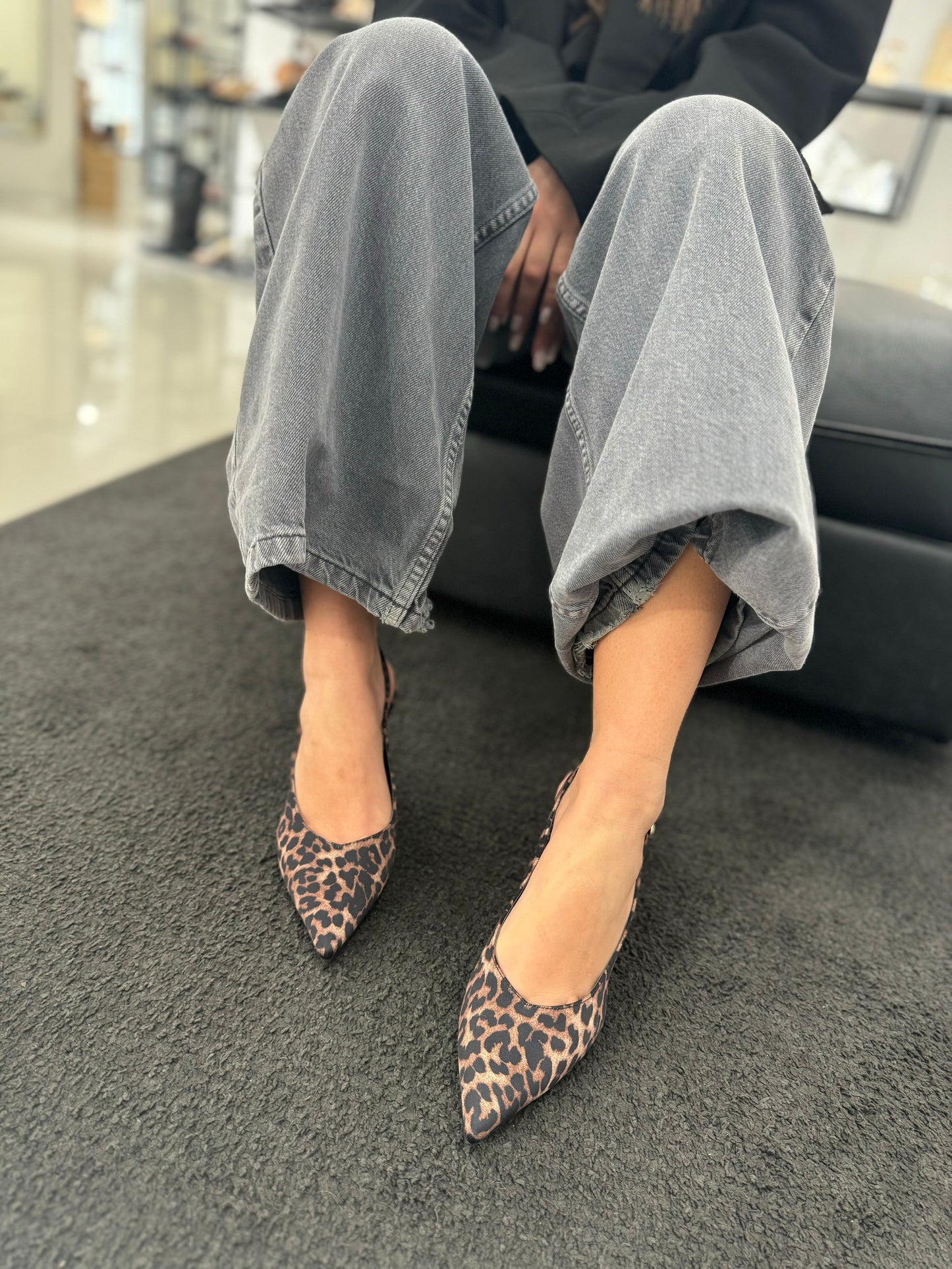 Slingback Jersey Leopard