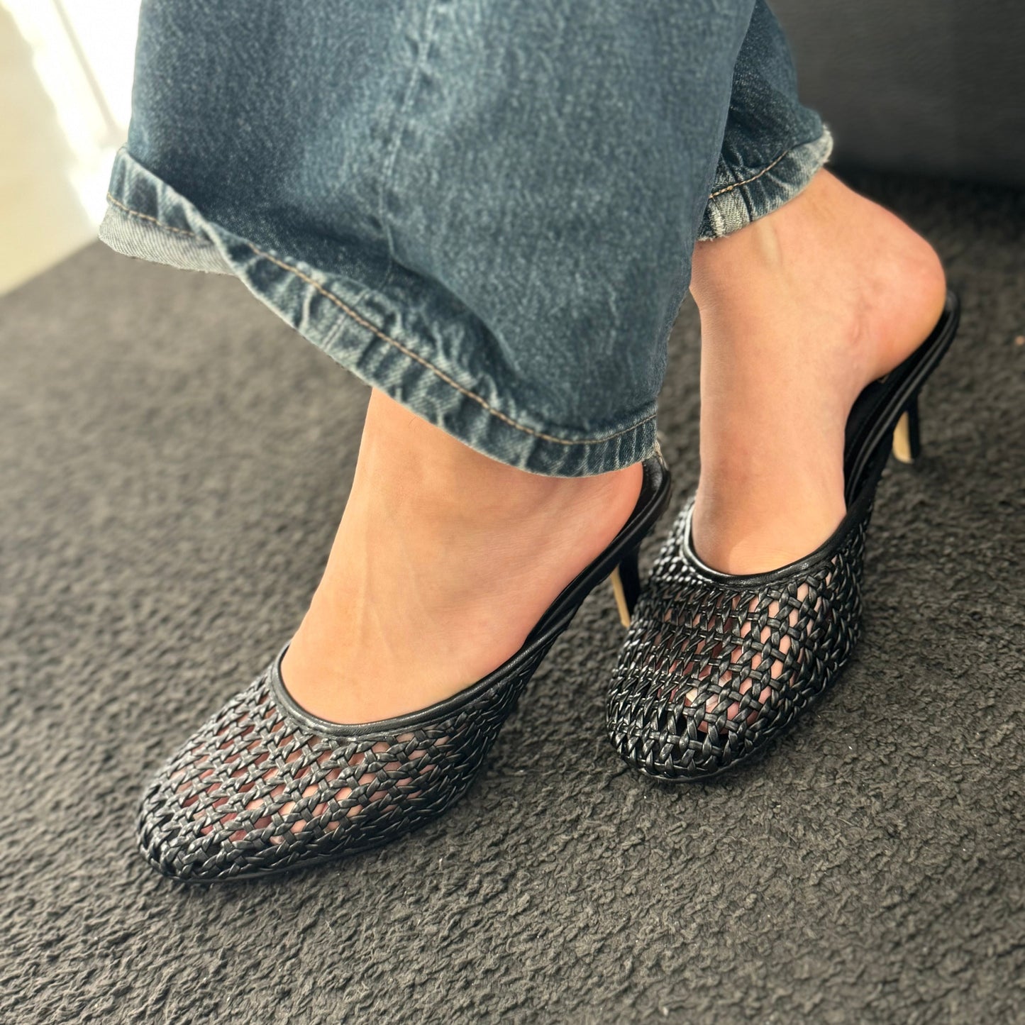Sabot Nora NewYork Intrecciato Nero