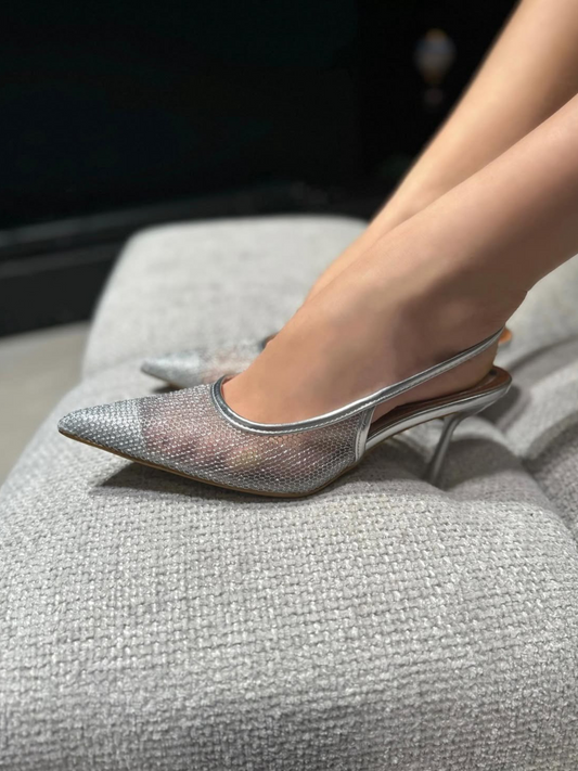 Slingback Luna Silver
