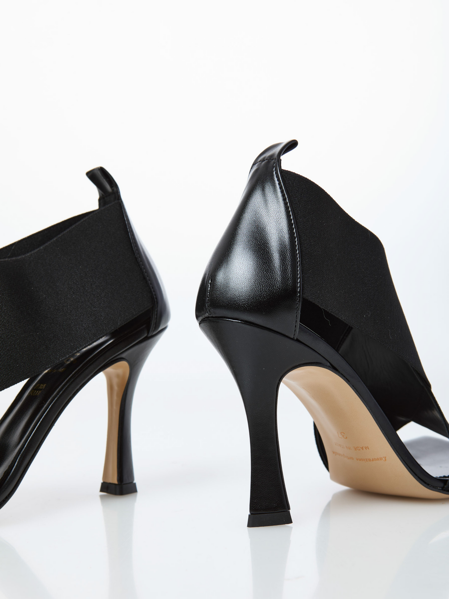 Sandali in Tessuto Elastico Ovyè Nero