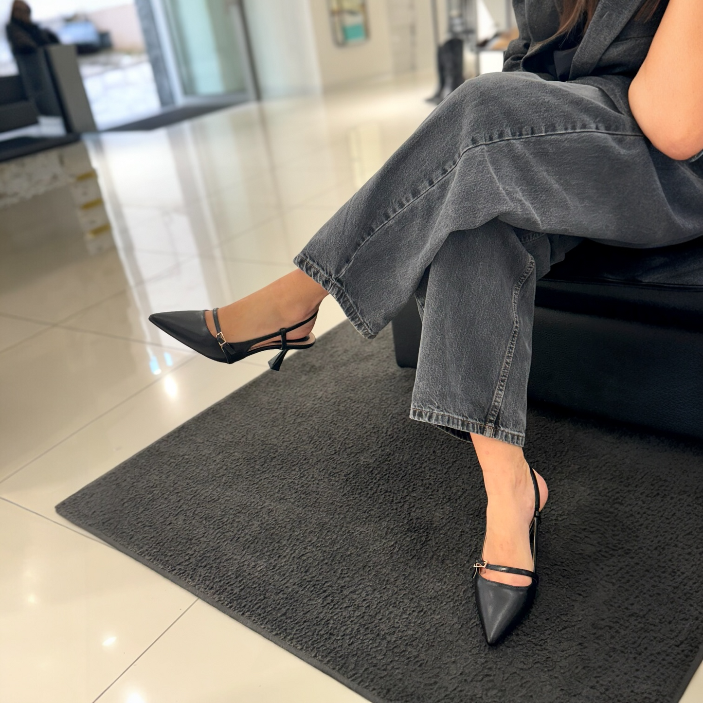 Slingback Angie Pelle Black