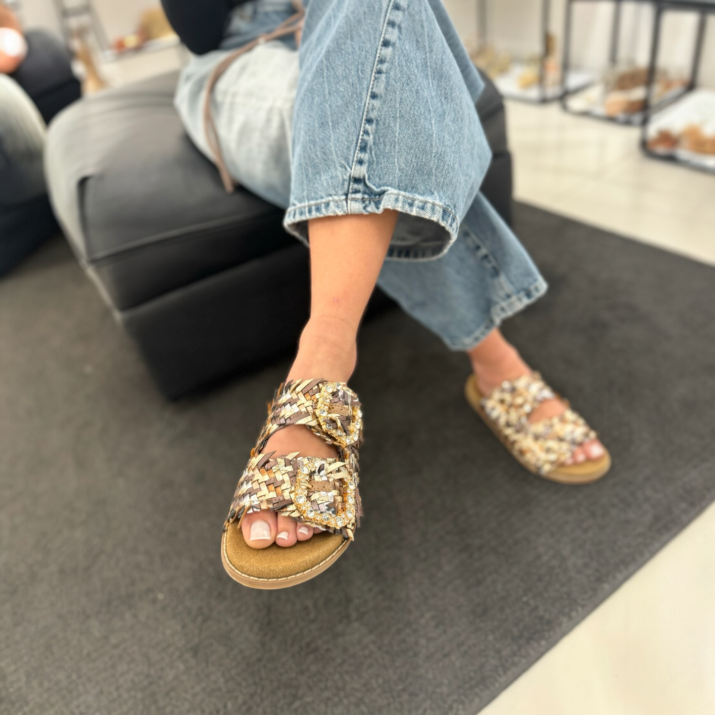 Sandali Bassi Kharisma Laminato Multi Bronzo