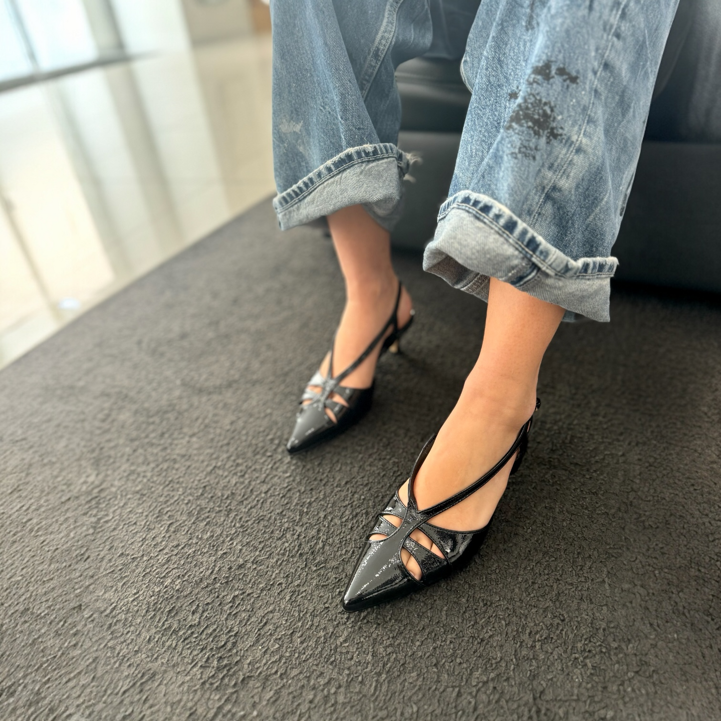 Slingback Nora NewYork Naplak Black