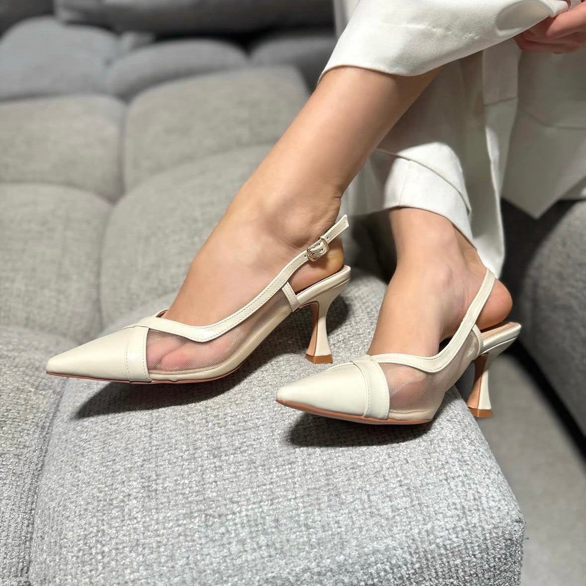 Slingback Zaira Beige