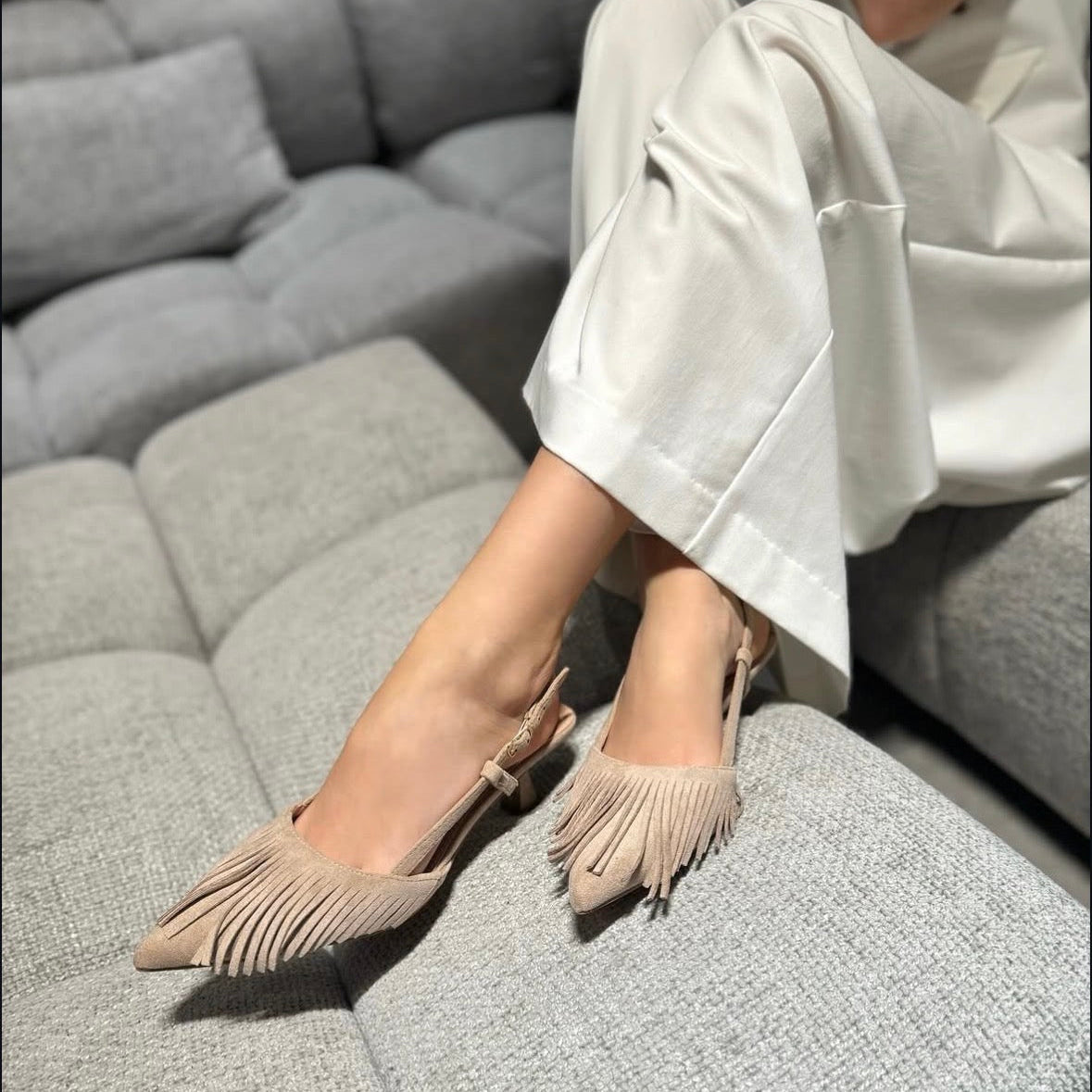 Slingback Zanzibar Beige