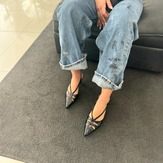 Slingback Nora NewYork Naplak Black