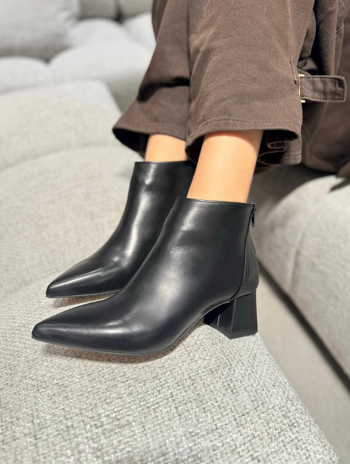 Stivaletto Lia Diva Vera Pelle Black