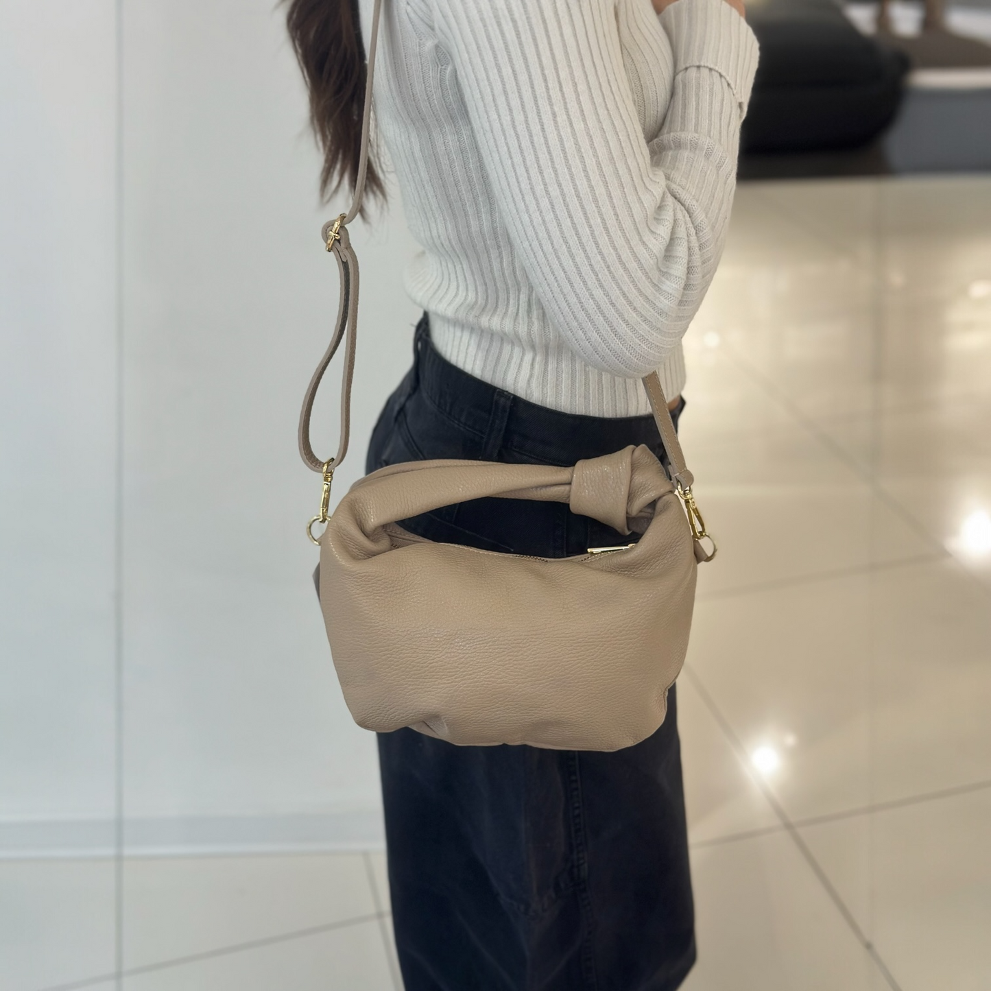Borsa Alessia Pelle Khaki