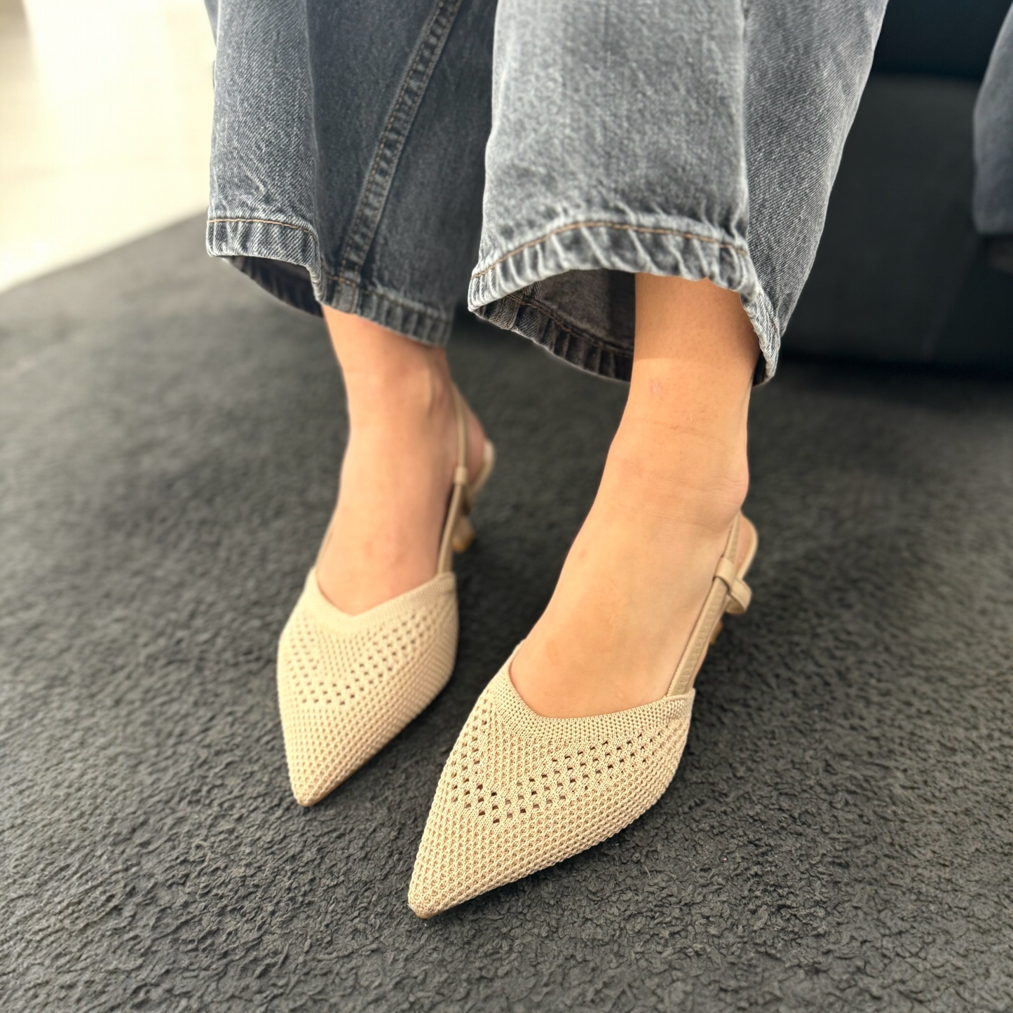 Slingback Sally Beige