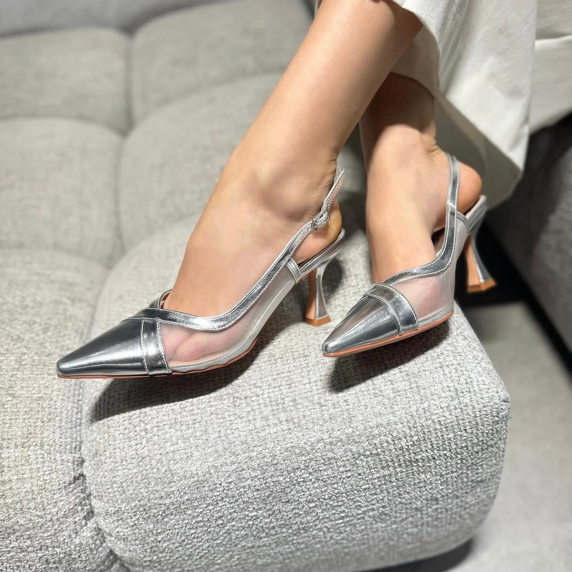 Slingback Zaira Silver
