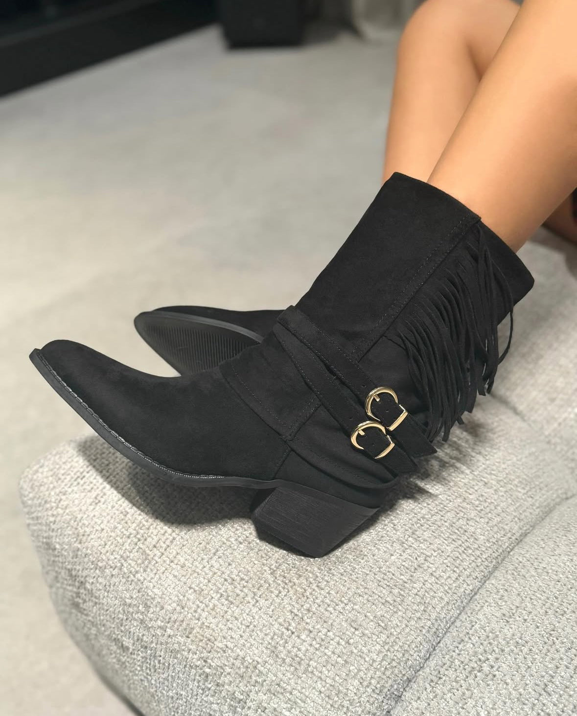 Stivaletto Nima Camoscio Black