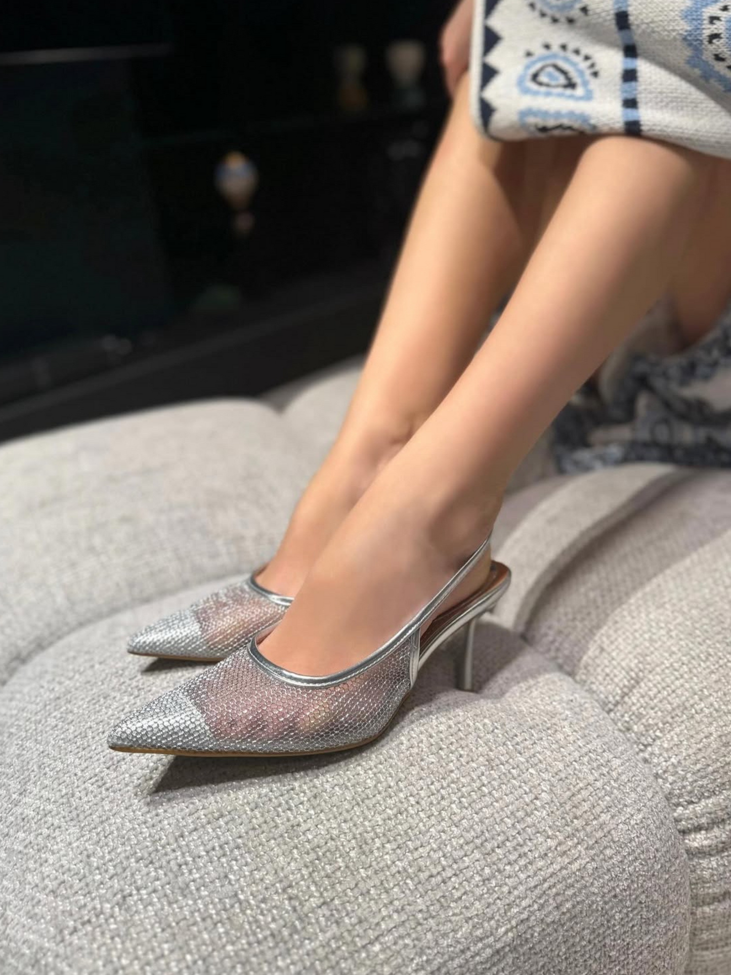 Slingback Luna Silver