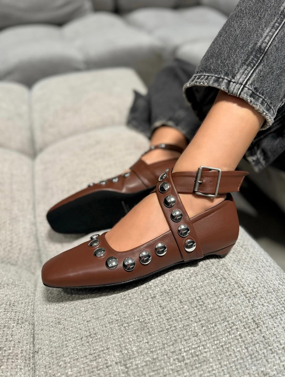 Ballerina Anami Pelle Testa di Moro