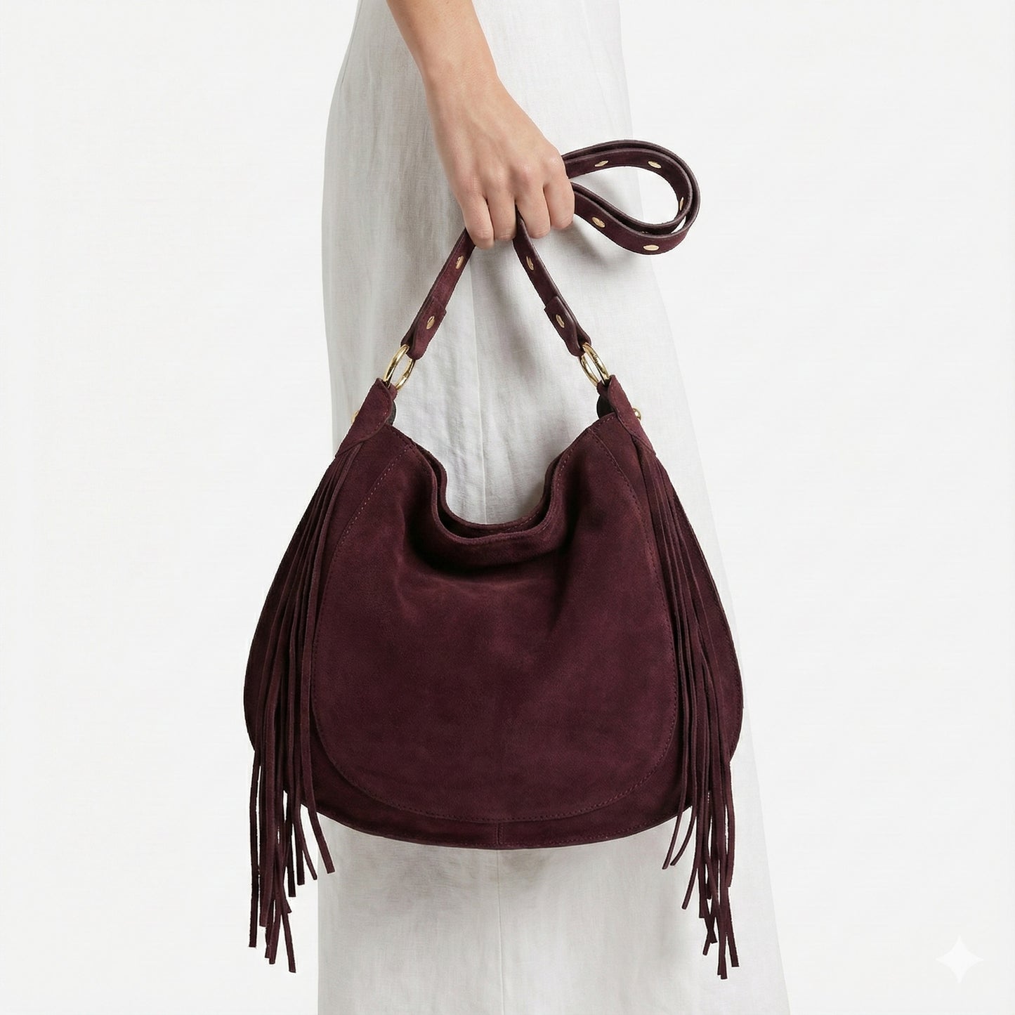 Borsa Sara Bordeaux Vero Camoscio