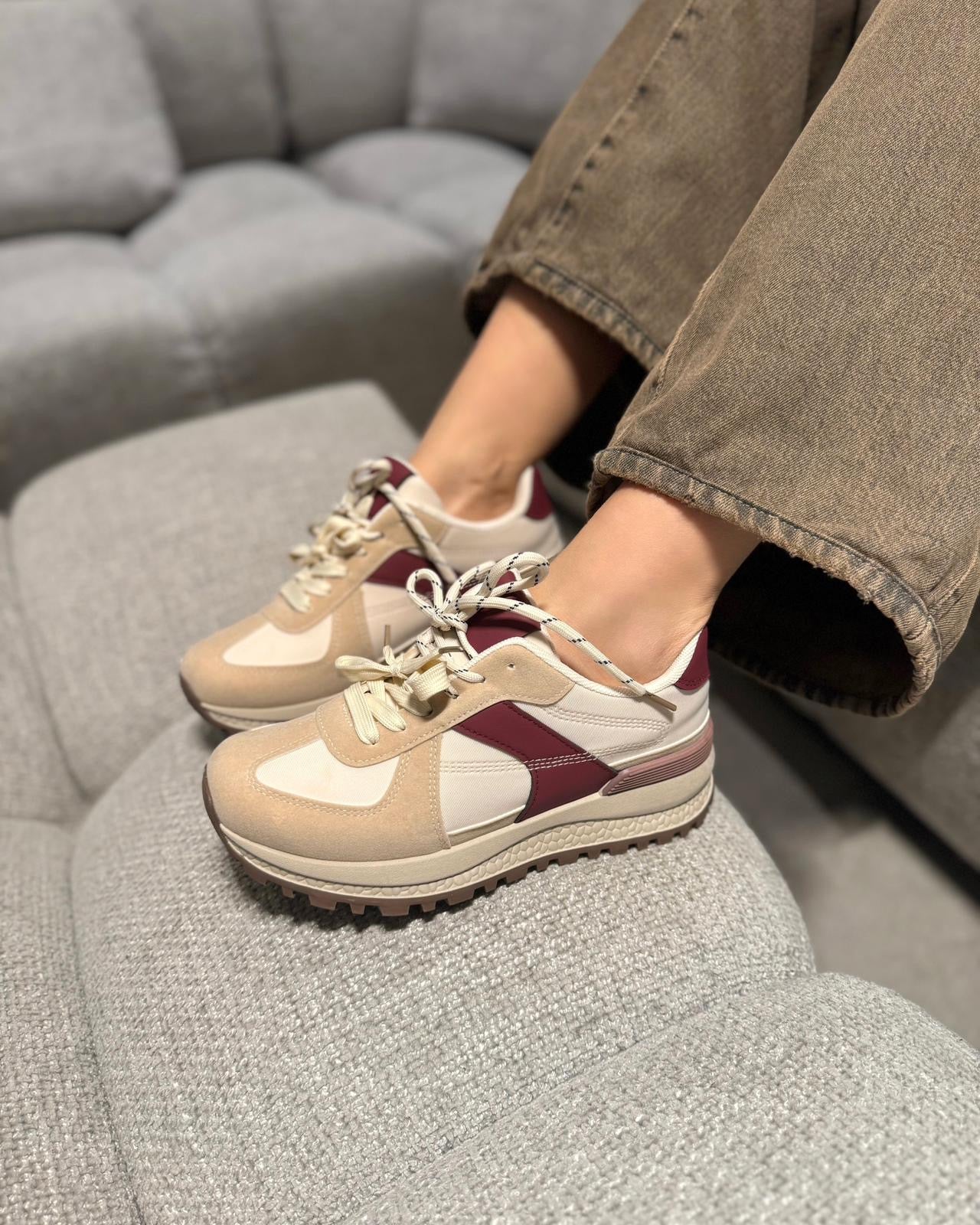 Sneakers Lara Beige-Bordò