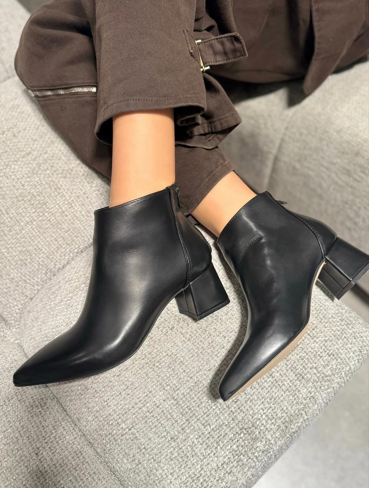 Stivaletto Lia Diva Vera Pelle Black