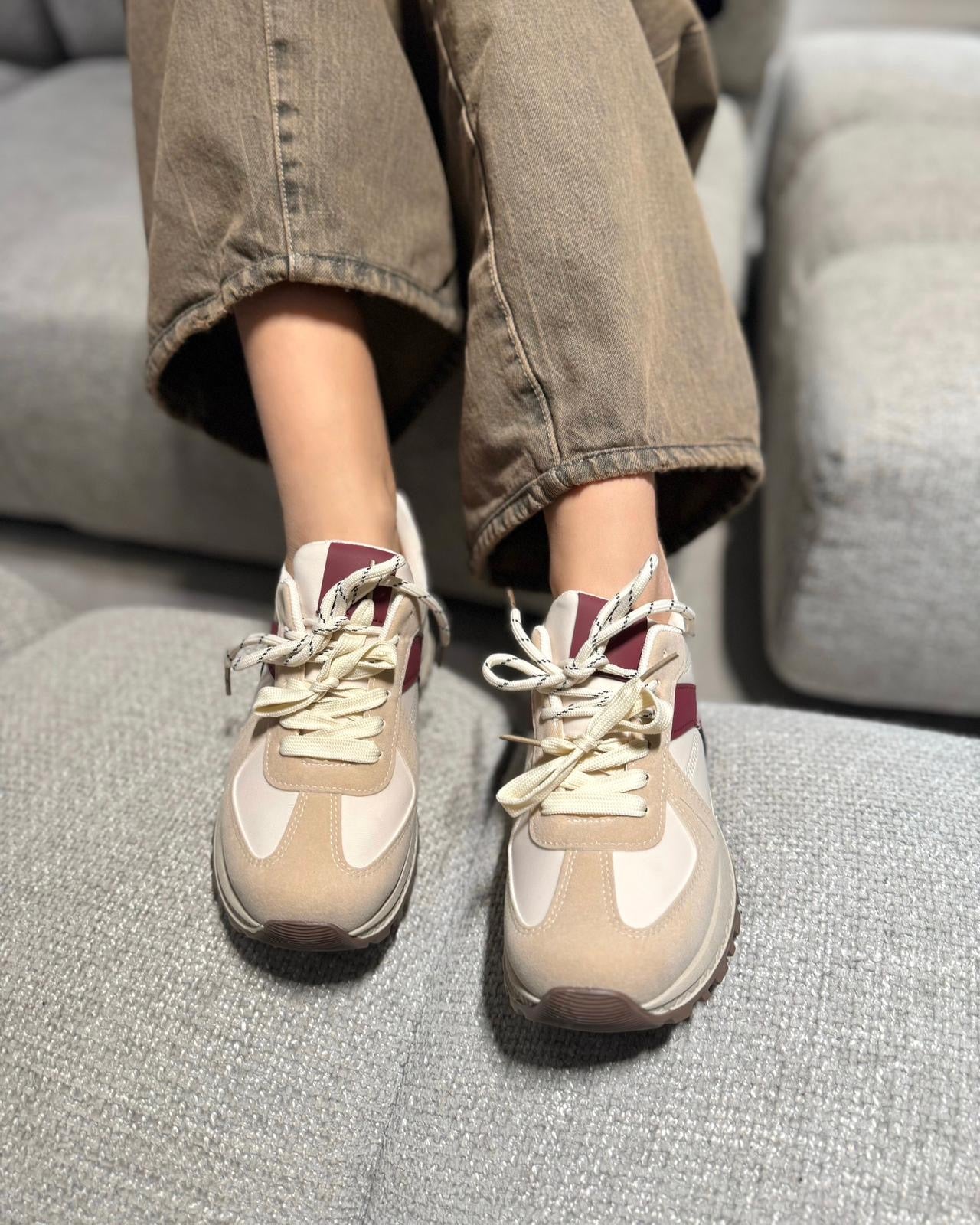 Sneakers Lara Beige-Bordò