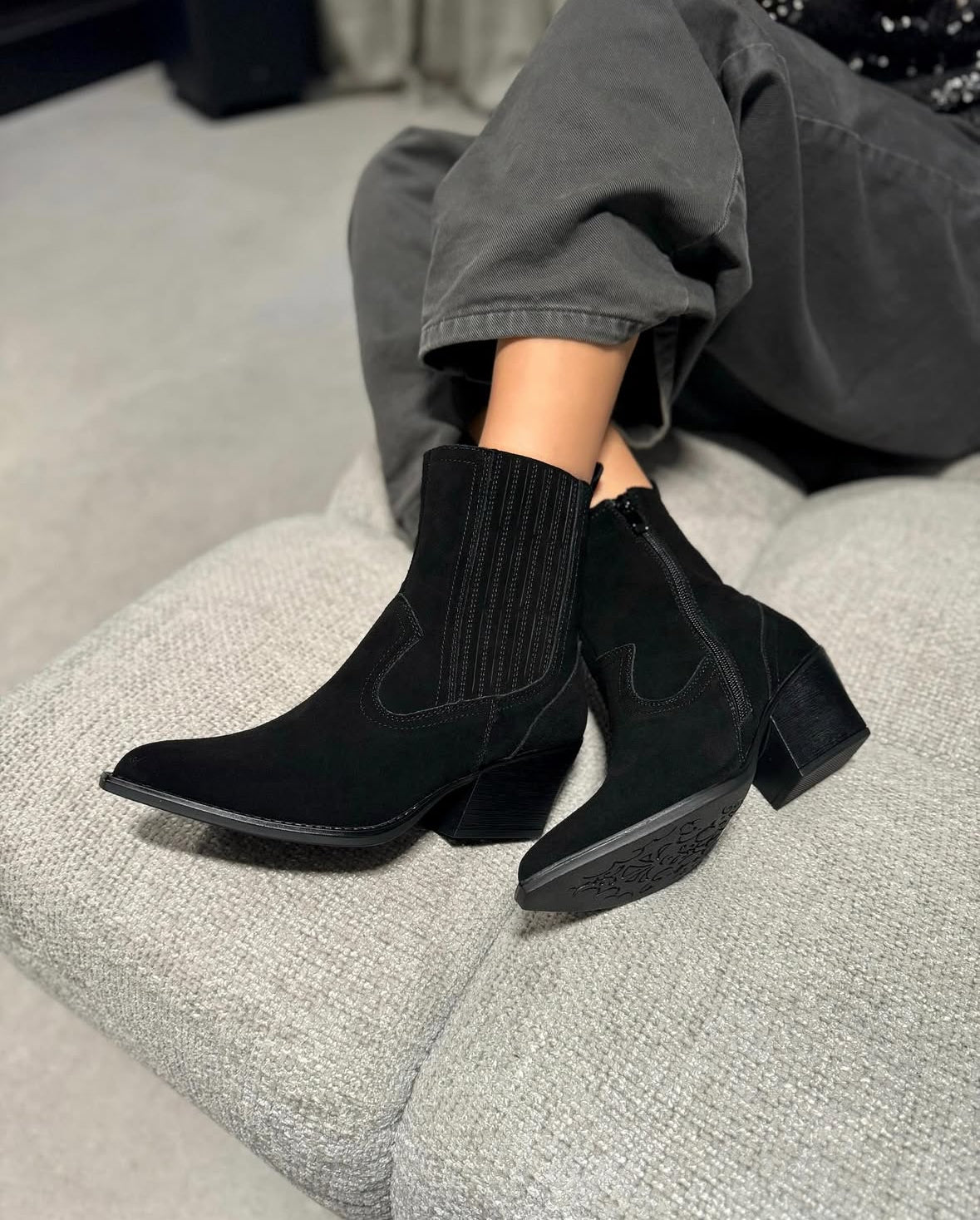 Stivaletto Cristel Camoscio Black