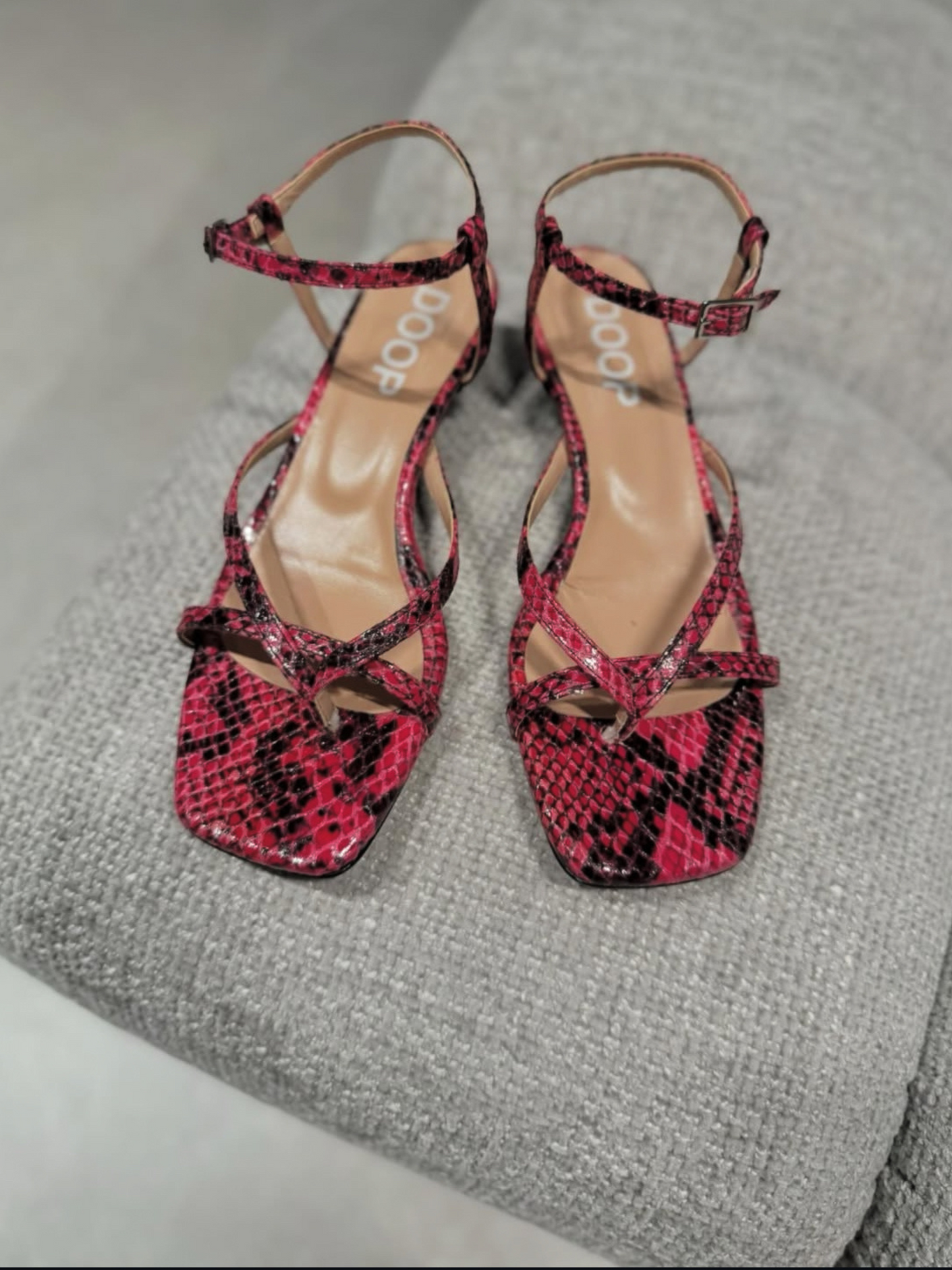 Sandali Doop Pitone Fucsia