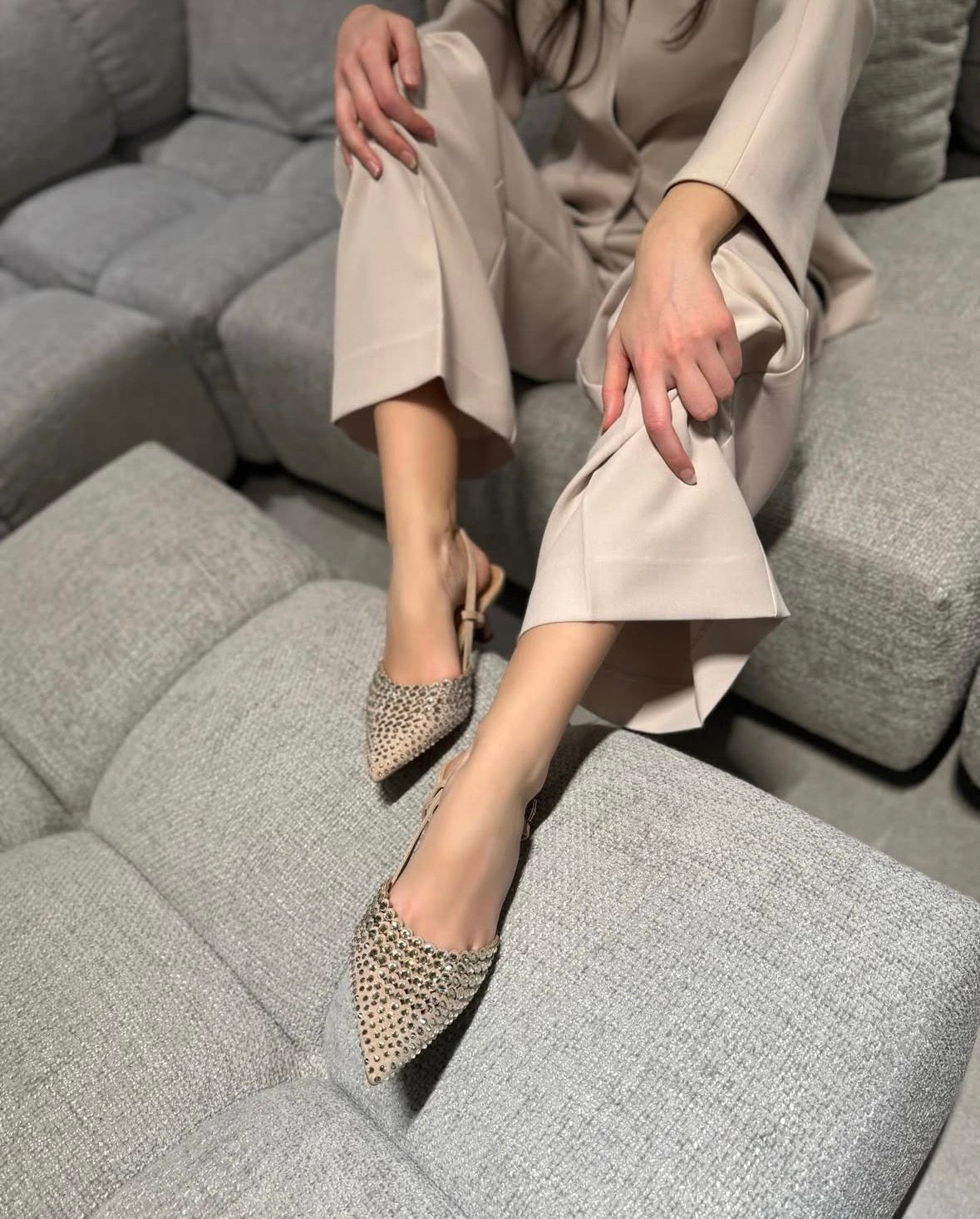 Slingback Vera Beige