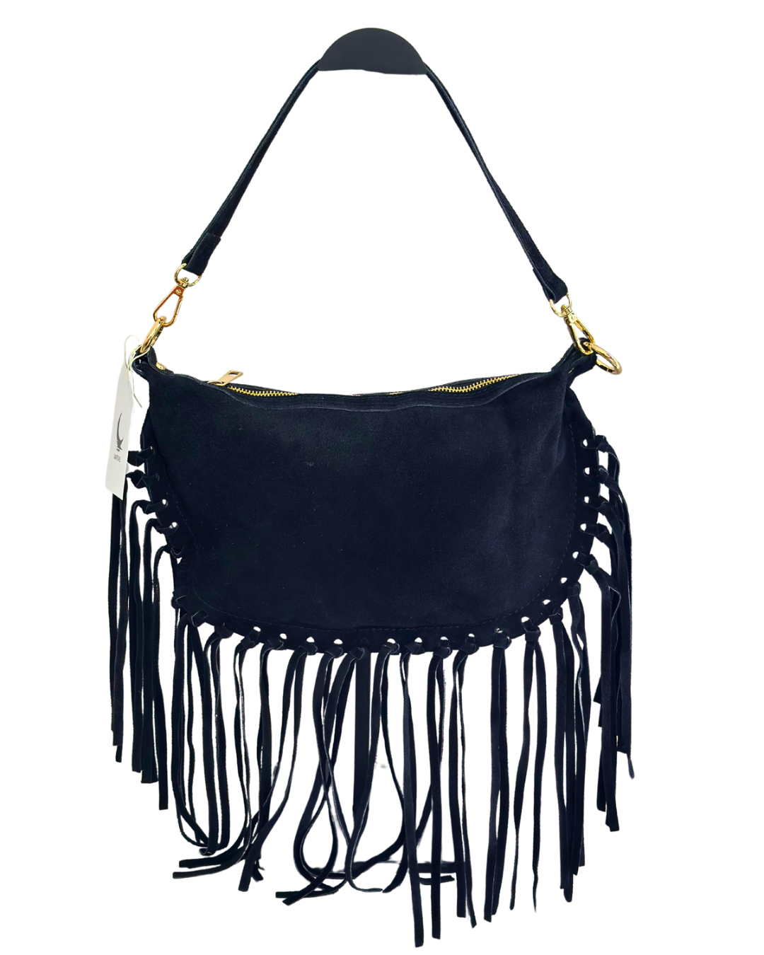 Borsa Laura in Vero Camoscio Black