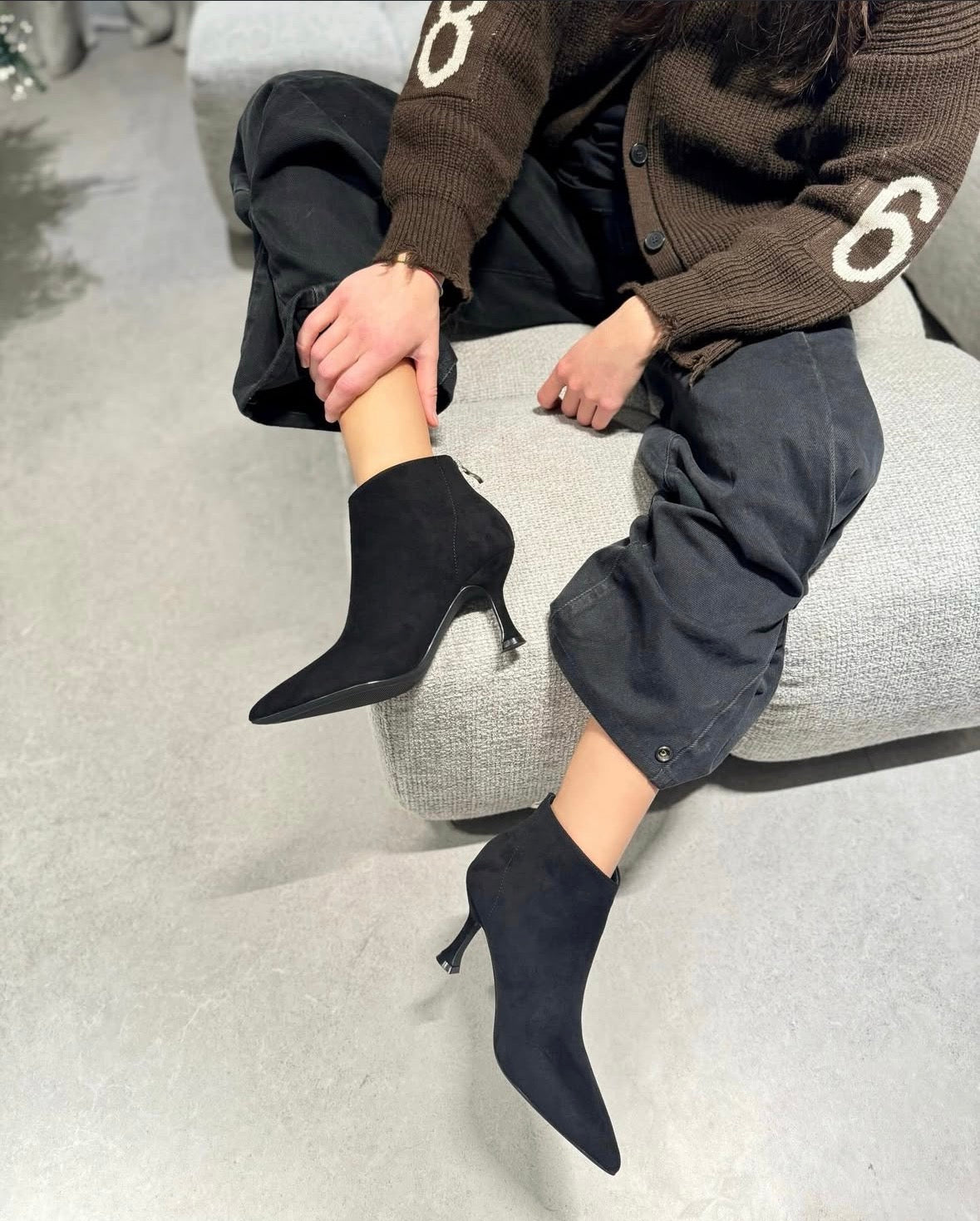 Stivaletto Elettra Camoscio Black