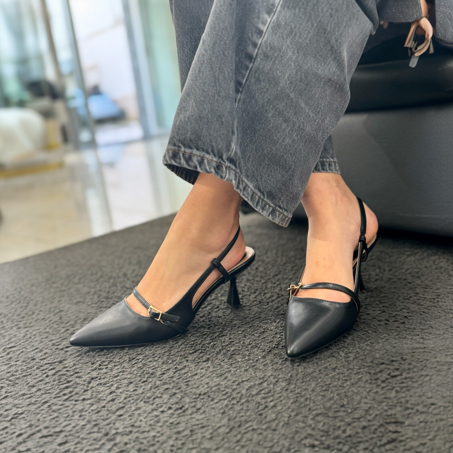 Slingback Angie Pelle Black