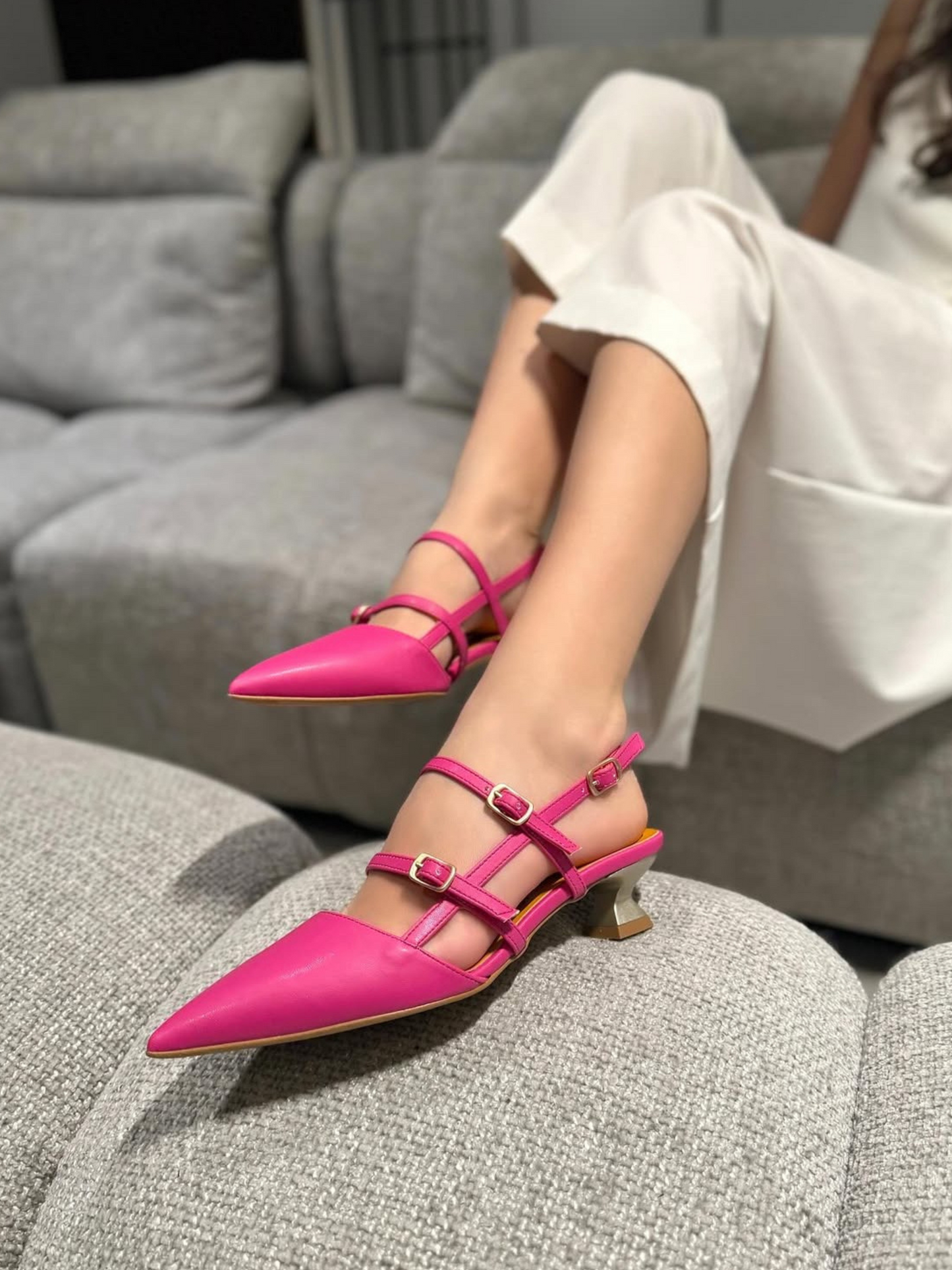 Slingback Lucrezia D'Altavilla Fucsia