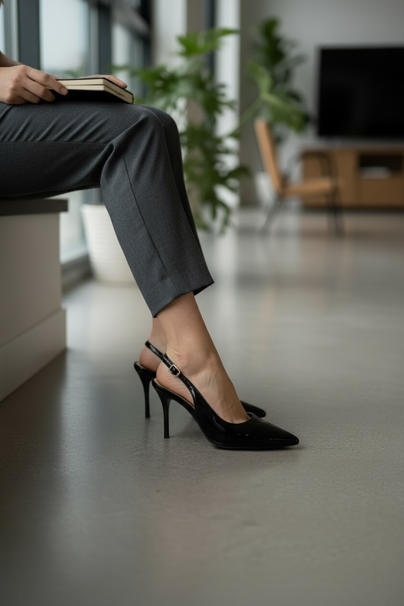 Slingback Anna Black