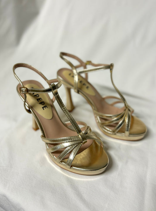 Sandalo con Plateau Oro