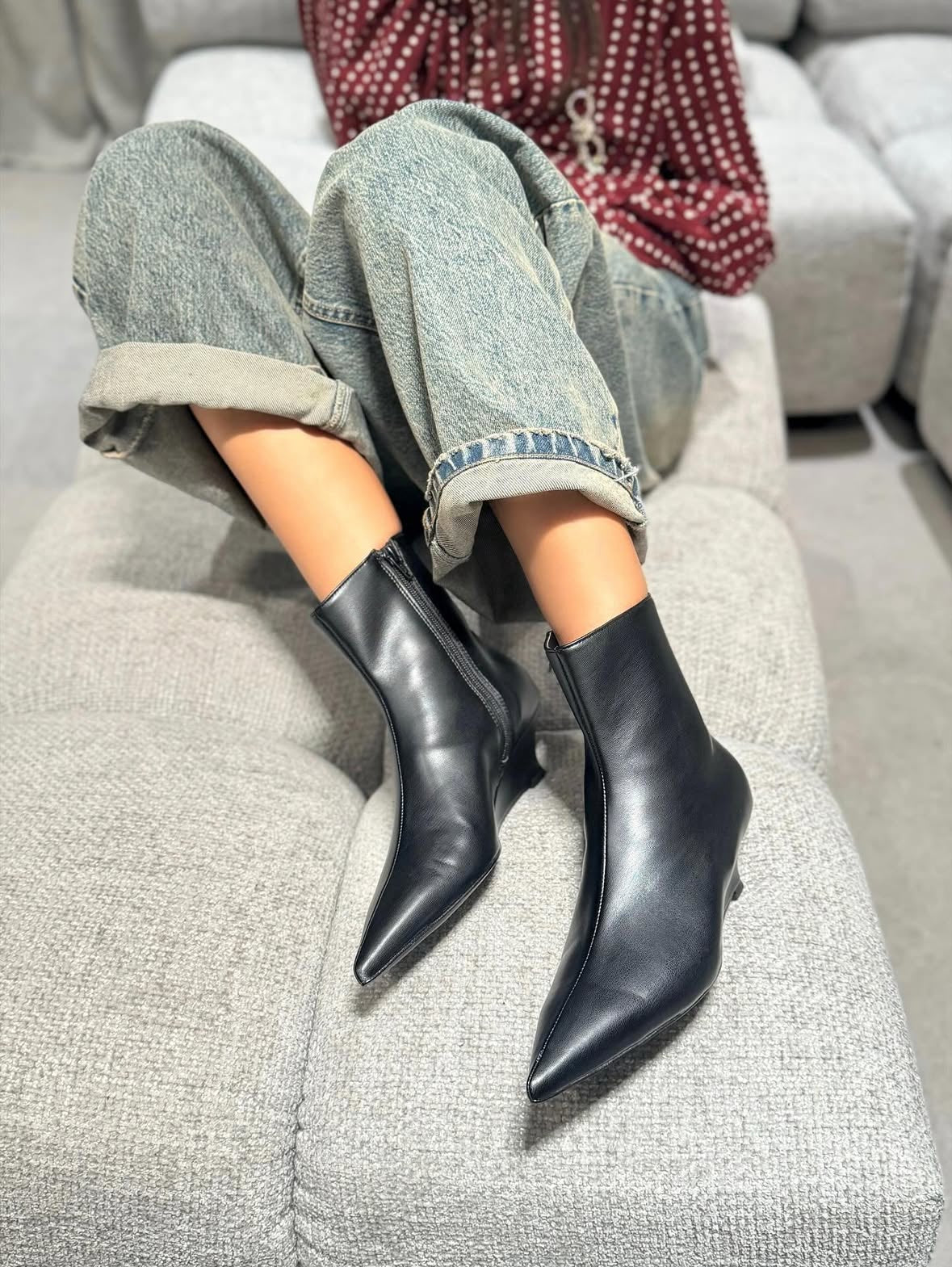 Stivaletto Anami Vera Pelle Black