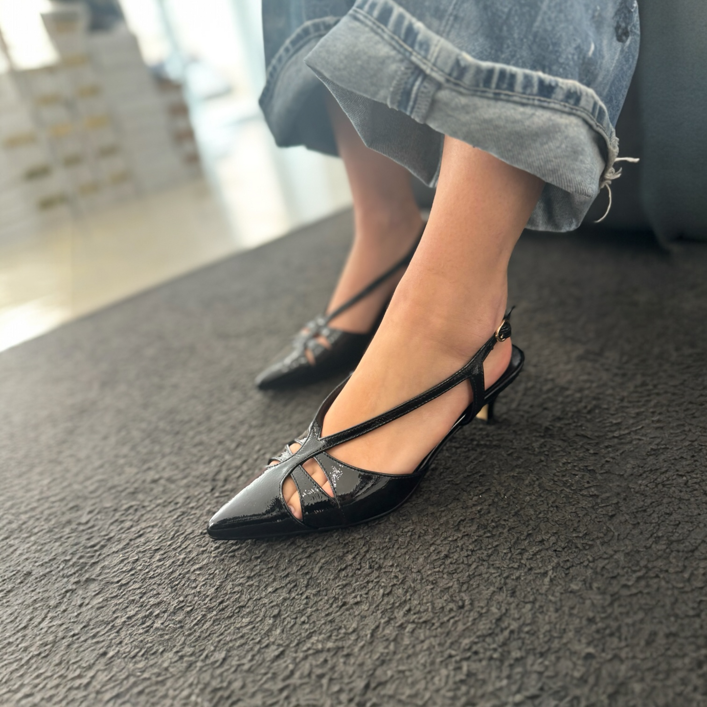 Slingback Nora NewYork Naplak Black