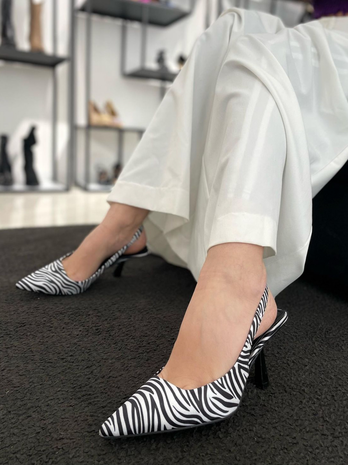 Slingback Alicia Zebra