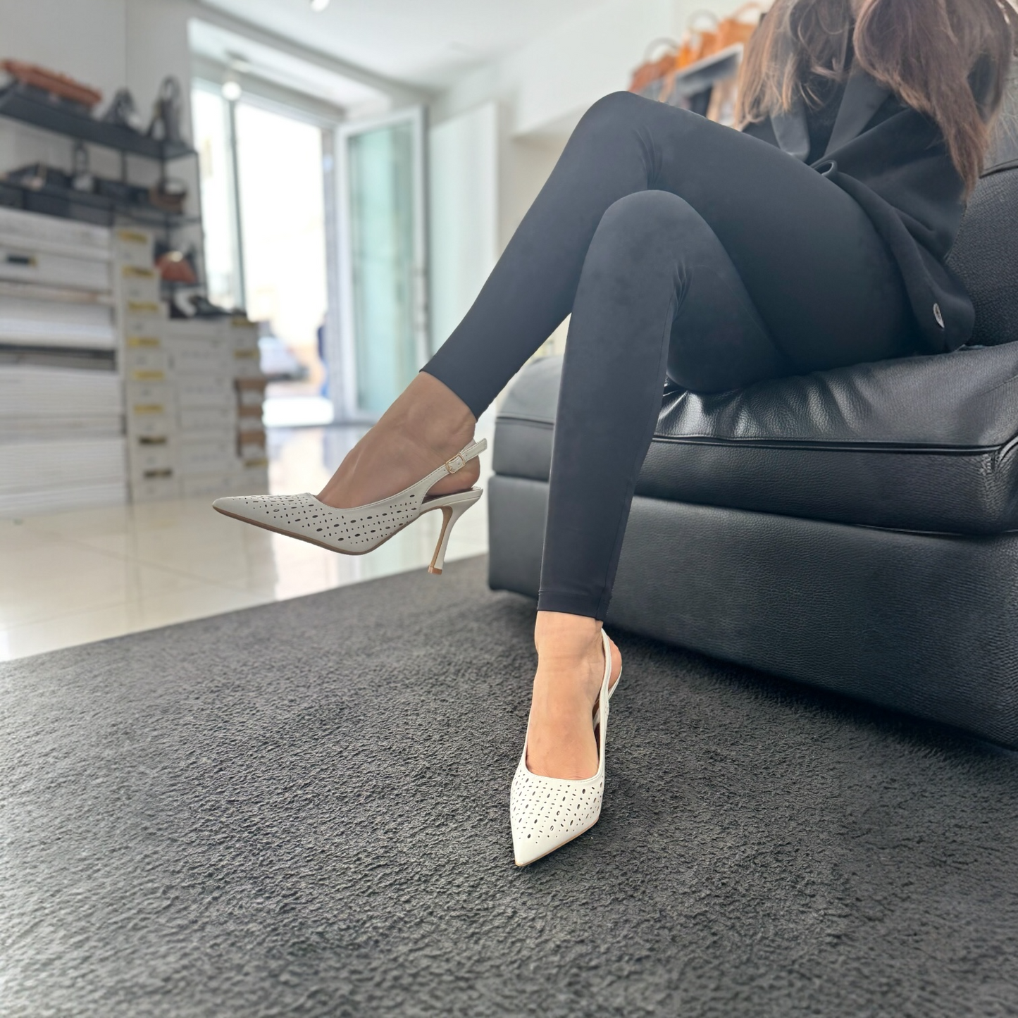Slingback Vivian White