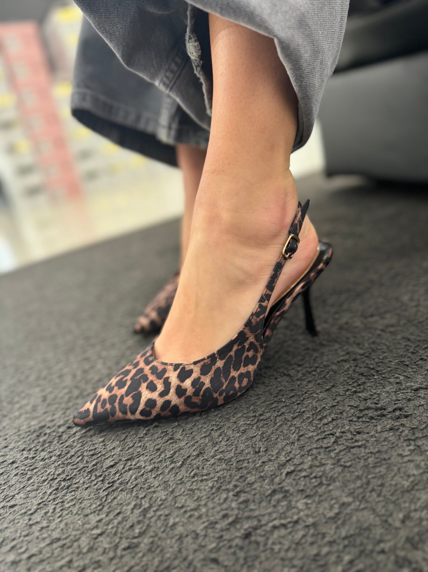 Slingback Jersey Leopard